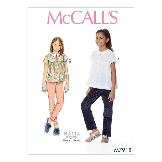 Mccall's Patterns M7918chj Patron Costura Para Niña Camisa 7