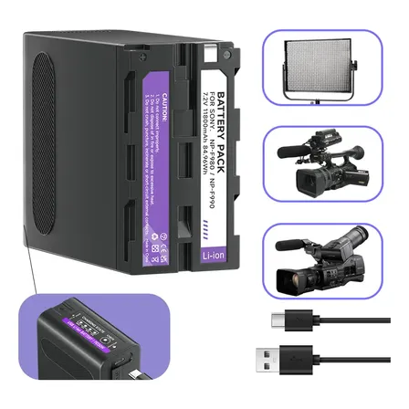 Carregamento De Câmera Np-f990 F980 Bateria Para Sony Tr18