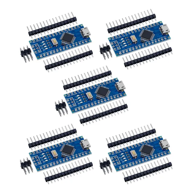 5 Piezas Arduino Nano V3.0 Pines Desoldados Atmega 328p