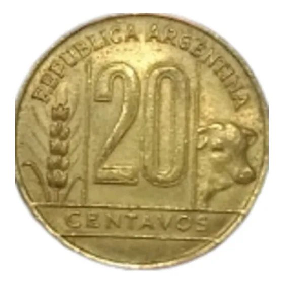 Moneda 20 Centavos De Peso Argentino 1942
