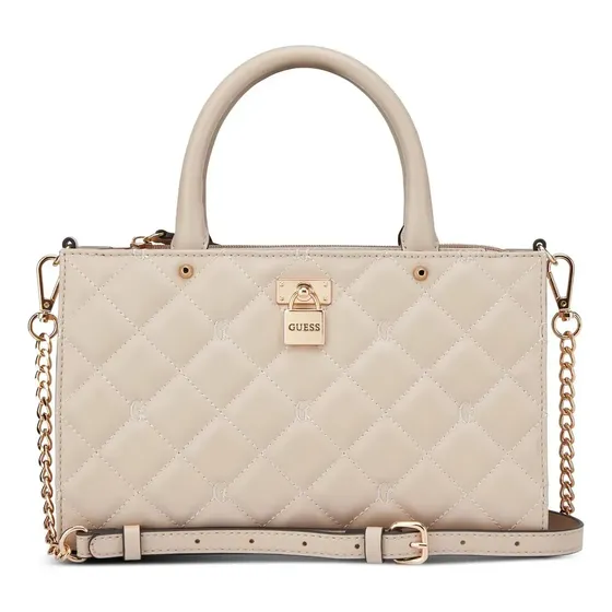 Bolsa Guess Satchel Mujer Café Claro Lg198706-lte Marrón Claro Lisa Níquel
