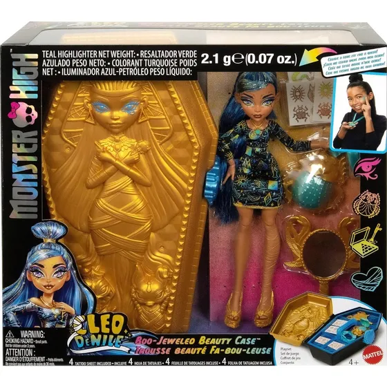 Monster High Cleo Denile Golden Glam Boo-jeweled Beauty Case