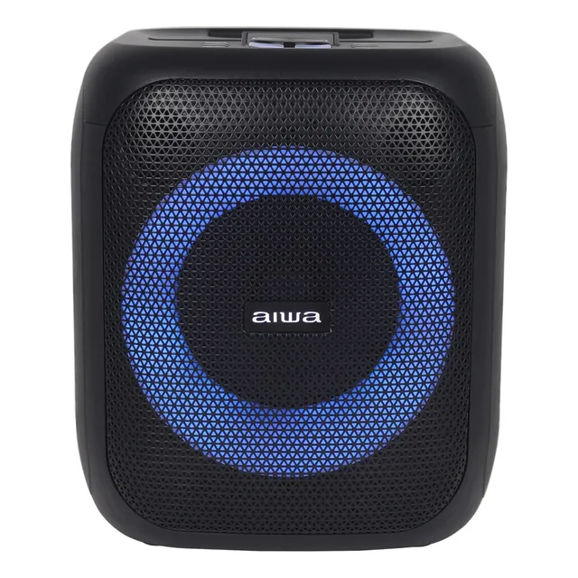 Bocina Aiwa AW-POK9T portátil con bluetooth negra 127V