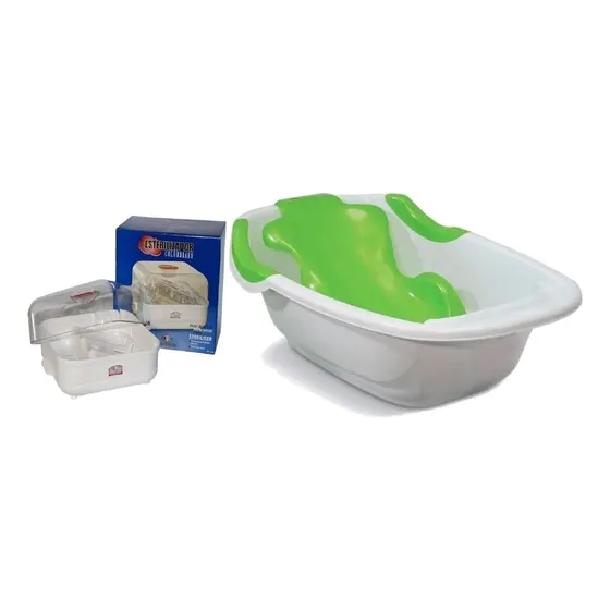 Esterilizador De Mamaderas + Set De Bañera Colombraro