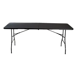 Mesa Plegable Negra 1.80 Cm Loomber Negro