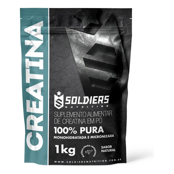 Creatina Monohidratada 1Kg 100% Pura Soldiers Nutrition Sem sabor