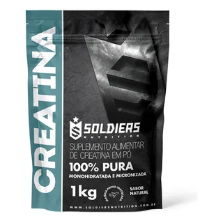 Creatina Monohidratada 1kg 100% Pura Soldiers Nutrition Sem Sabor Creatina Monohidratada 1kg 100% Pura Soldiers Nutrition Sem Sabor