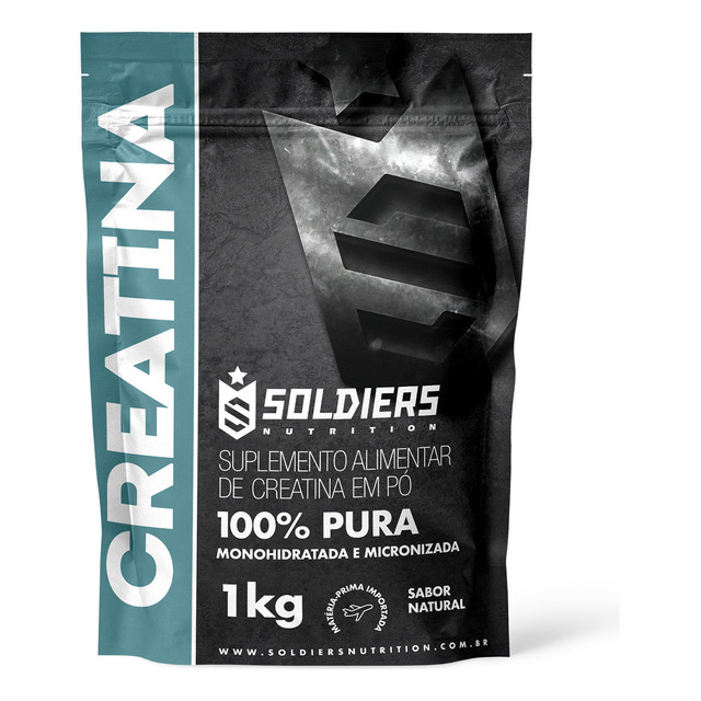 Creatina Monohidratada 1kg 100% Pura Soldiers Nutrition Sem Sabor Creatina Monohidratada 1kg 100% Pura Soldiers Nutrition Sem Sabor