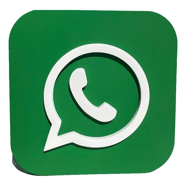 Ícone Whatsapp Plaquinha Aplicativo Decorativa 