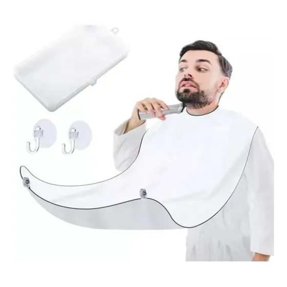 Capa De Barbería Con Chupones Adheribles Para Espejo Afeita