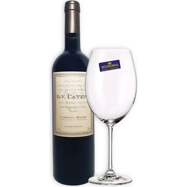 Vino D.v. Catena Cab Malbec 750ml + Bohemia Copa De Cristal