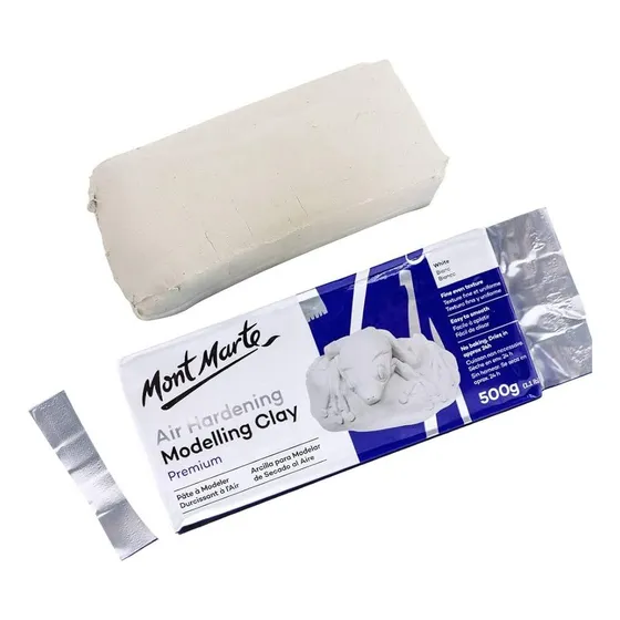 Masa Para Modelar Mont Marte 500gr Color Blanco O Terracota