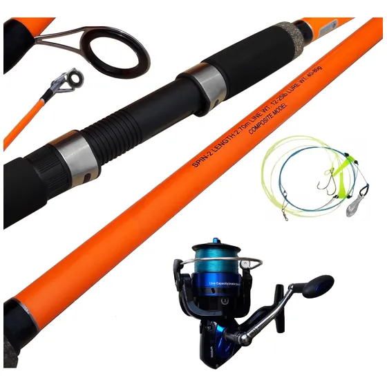 Combo De Pesca Caña 2.70 M. Y Carrete 6000  Pescar