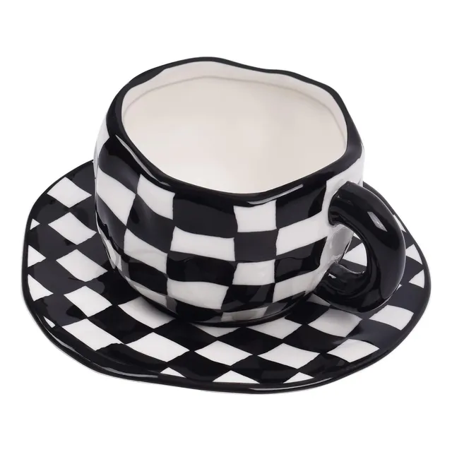 Bb Taza De Café De Cerámica Con Platillo, Taza De Café Con
