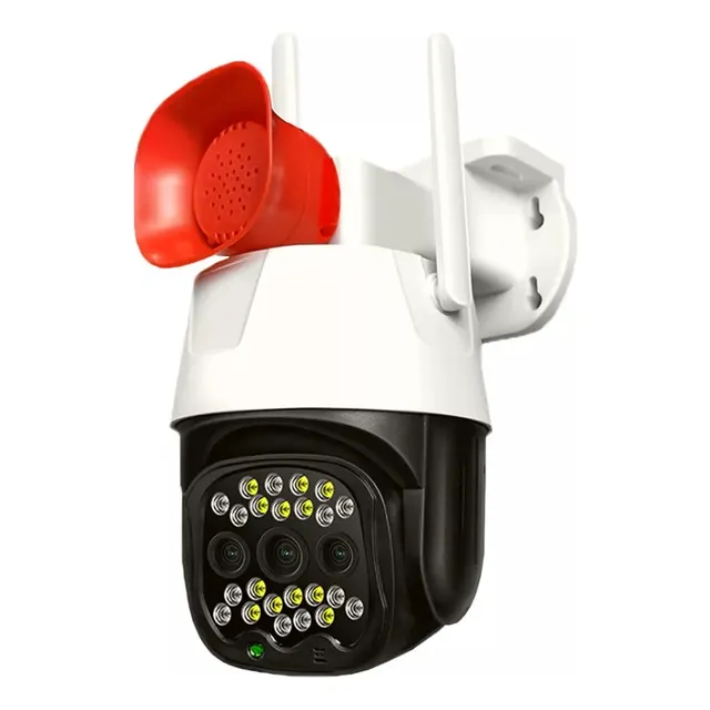 Camara De Seguridad Domo Exterior Con Sirena Wifi 1080p