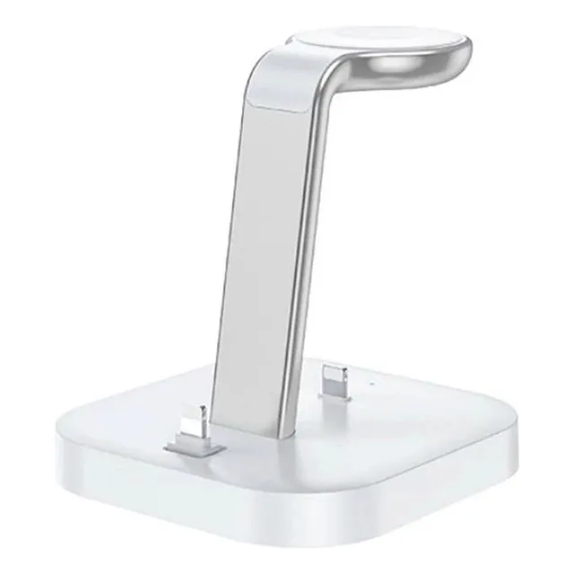 Base Cargador Inalámbrico 3 En 1 Hoco Cw43 Blanco