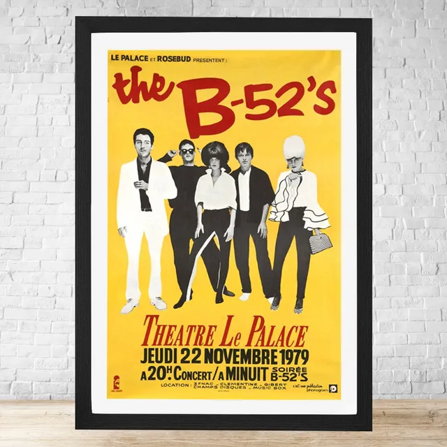 Cuadro The B 52's 30x40 Con Vidrio Y Marco C181