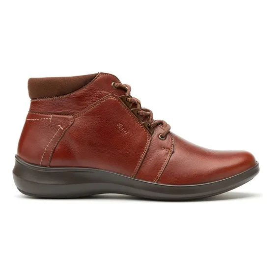 Botín Bota Mujer Casual Flexi 25911 Piel Agujetas Piso Cafe 