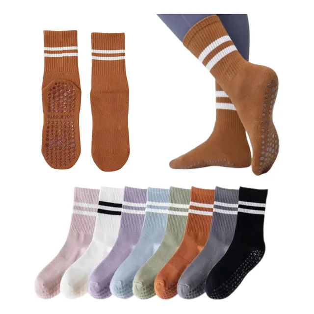 Calcetines De Yoga Largo Antideslizantes Para Mujer Pilates