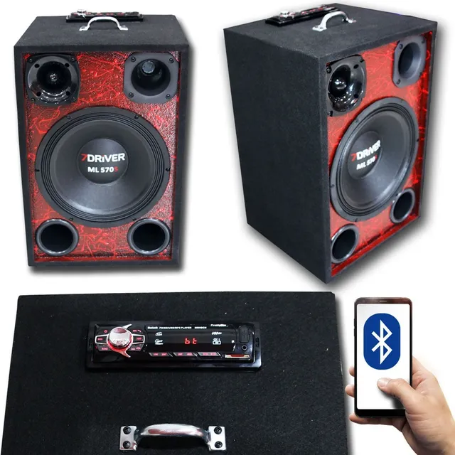 Caixa Ativa Trio Pancadão Usb/blueto 1570 Rms Taramps Woofer