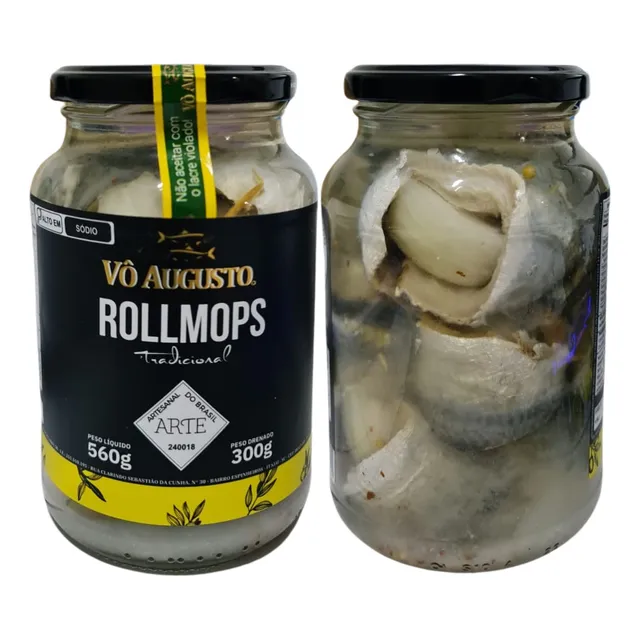 Rolmops Filé De Sardinha Com Cebola Em Conserva Sem Ácido