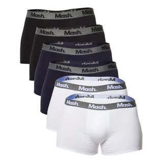 Kit 6 Cuecas Boxer AlgodĂŁo Mash Modelo Masculino Kit 6 Cuecas Boxer AlgodĂŁo Mash Modelo Masculino