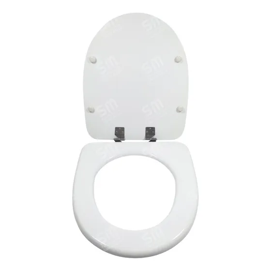 Asiento Inodoro Mad Laqueada Ac. Inox. Vessanti One Piece