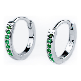 Arracada Dorotea Verde Esmeralda Plata 925 Y Rodio Arracada Dorotea Verde Esmeralda Plata 925 Y Rodio