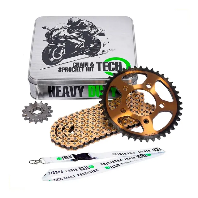 Kit De Arrastre Vento Storm 250 - Cadena Reforzada Dorada