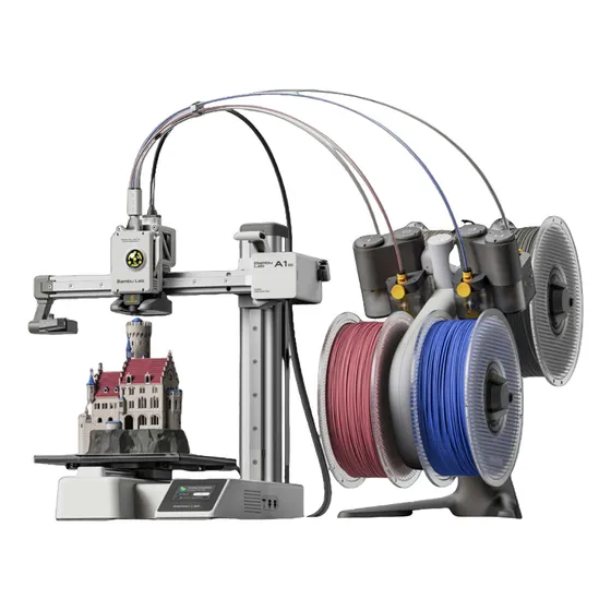 Impresora 3D Bambu Lab A1 mini Combo AMS Lite color space grey 127V con tecnología de impresión FDM