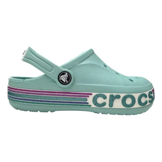 Crocs Bayaband Rainbow Glitter Verde Niño