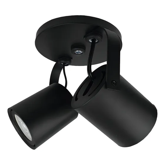 Spot Duplo De Sobrepor Direcionável P/ 2x Dicroica M2290hcd Cor Preto