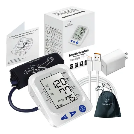 Foto de Monitor de Pressão Arterial Automático MUINAIFTE de Braço com Carregador e Tela Grande