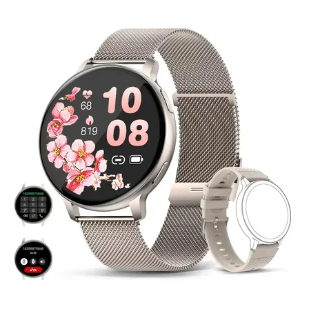 Relógio Smartwatch Relógios Inteligentes Bluetooth Calling Cinza