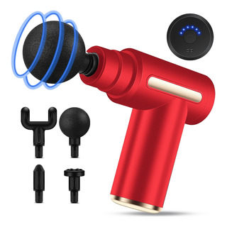 Pistola De Masaje Muscular Ajustable Relajar Aliviar Dolor Rojo Pistola De Masaje Muscular Ajustable Relajar Aliviar Dolor Rojo