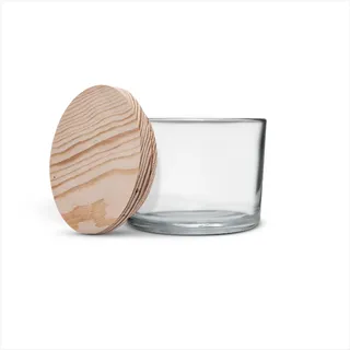 10 Potes De Vidro Para Vela 150ml Com Tampas De Madeira 10 Potes De Vidro Para Vela 150ml Com Tampas De Madeira