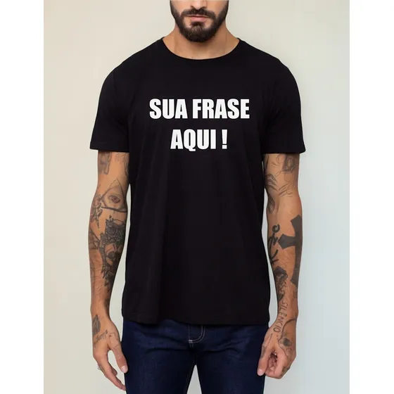 Camiseta Personalizada Estampa Com Sua Frase Aqui Eventos
