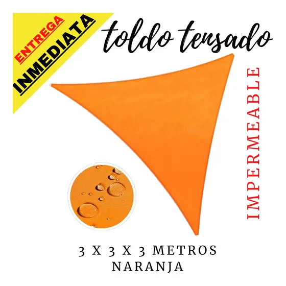 Toldo Vela Triangular Tnsado Jardín Playa Impermeabl Camping