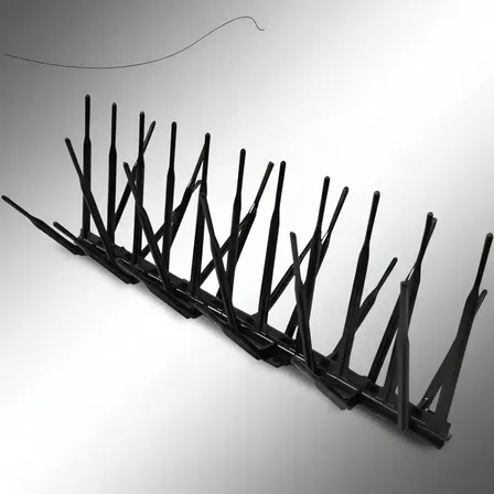 Espicula Anti Pombos Policarbonato Kit 10 Pçs Preto Cor Preta