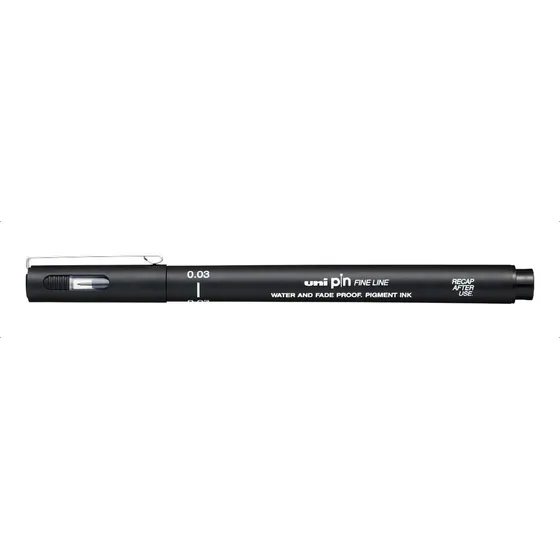 Caneta Uni Pin Fine Line Nanquim Cor Da Tinta Preto Cor Do Exterior 003