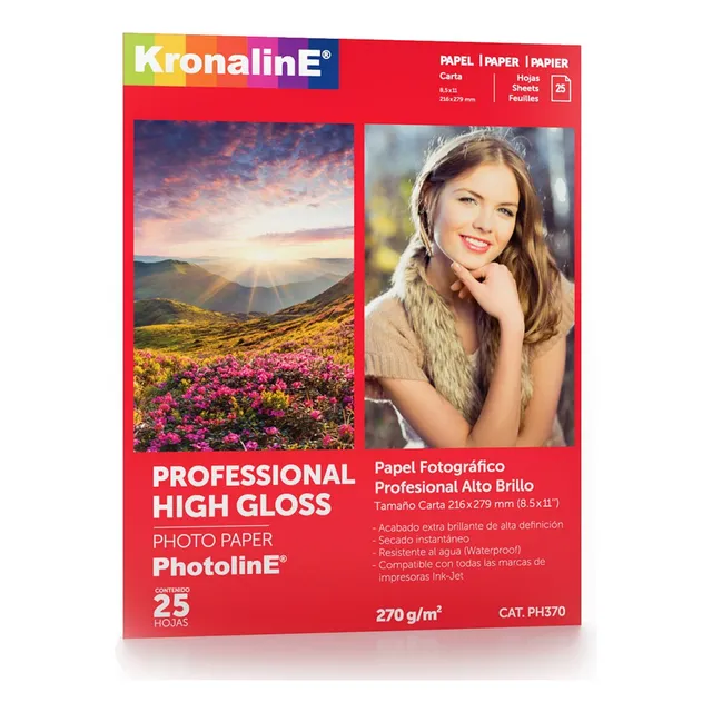 Papel Fotografico Kronaline Alto Brillo High Gloss Ph370
