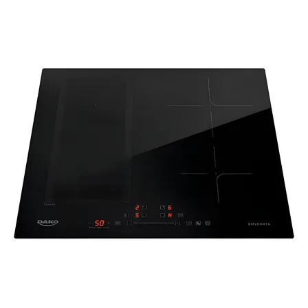Cooktop De Indução 4 Bocas Dako Diplomata Com Zona Flexível Preto