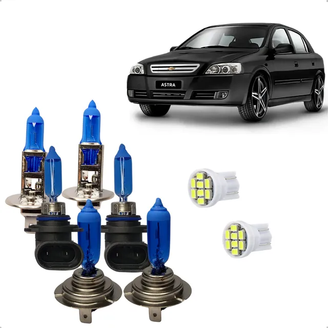 6 Lâmpadas Farol Automotivo Super Branca 8500k Efeito Xenon