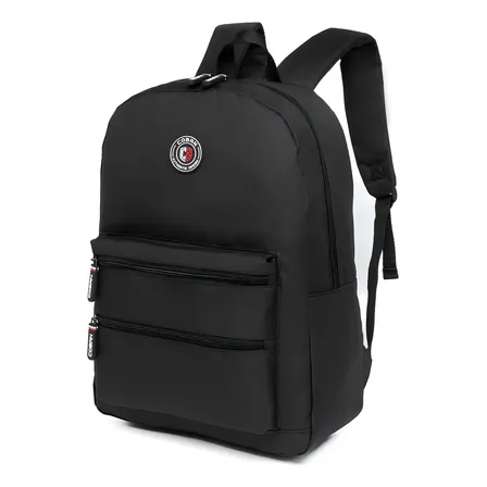 Mochila Preta Coban Escolar Espaçosa Faculdade Unissex Preto Liso
