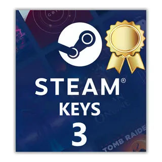 3x Chaves Aleatória Steam Ouro - Random Key Steam