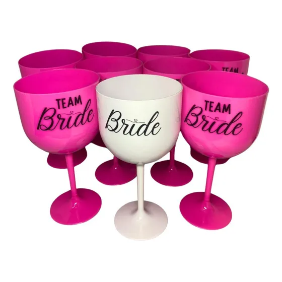 Kit 14 Taças De Gin 550ml Despedida De Solteira Bride Team