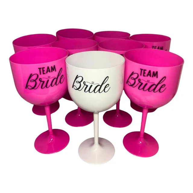 Kit 14 Taças De Gin 550ml Despedida De Solteira Bride Team