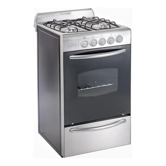 Cocina Domec Cxav Multigas 4 Hornallas  Plateada