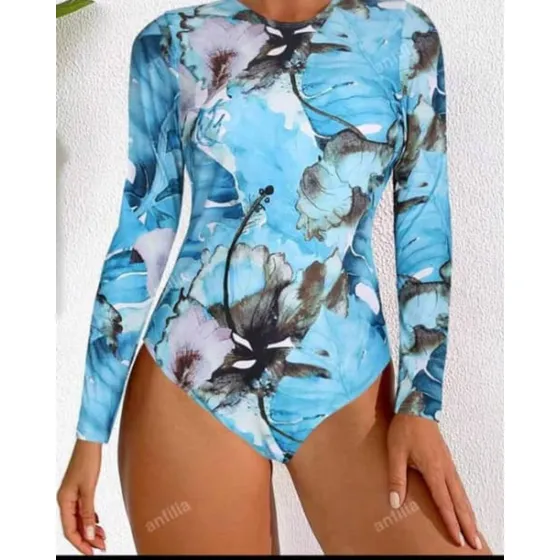 Traje De Baño Manga Larga De Dama