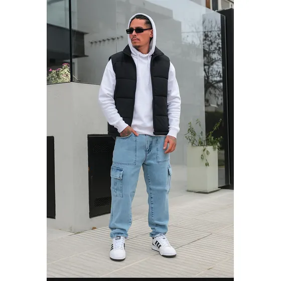 Pantalón Jeans Slouchy Babucha Hombre Calce Perfecto Go.